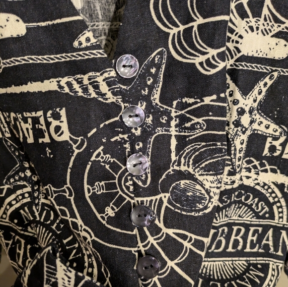 Joie linen V-neck long sleeve Costal Top Medium - Picture 2 of 9